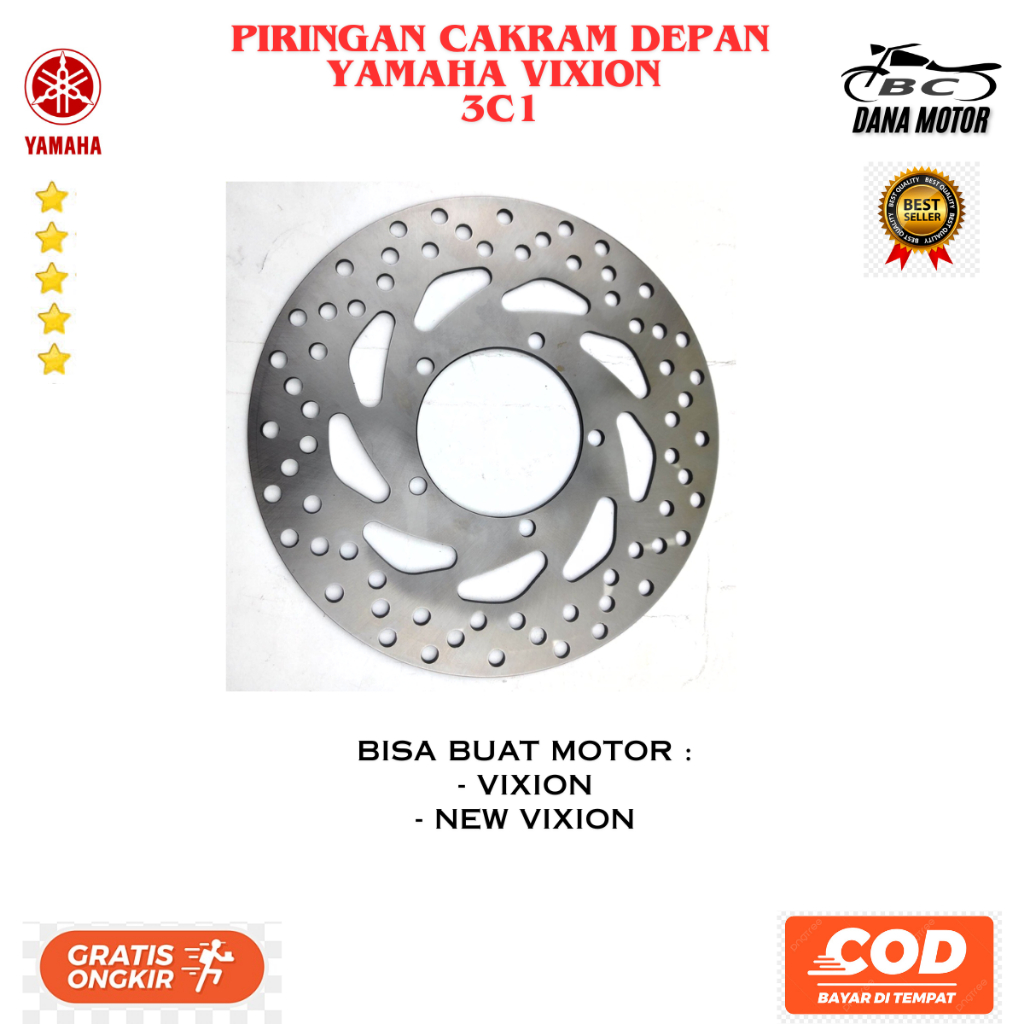 Piringan Cakram Depan Vixion Ori / Piringan Cakram Depan Yamaha Vixion Ori Primium - 3C1-F582U-00