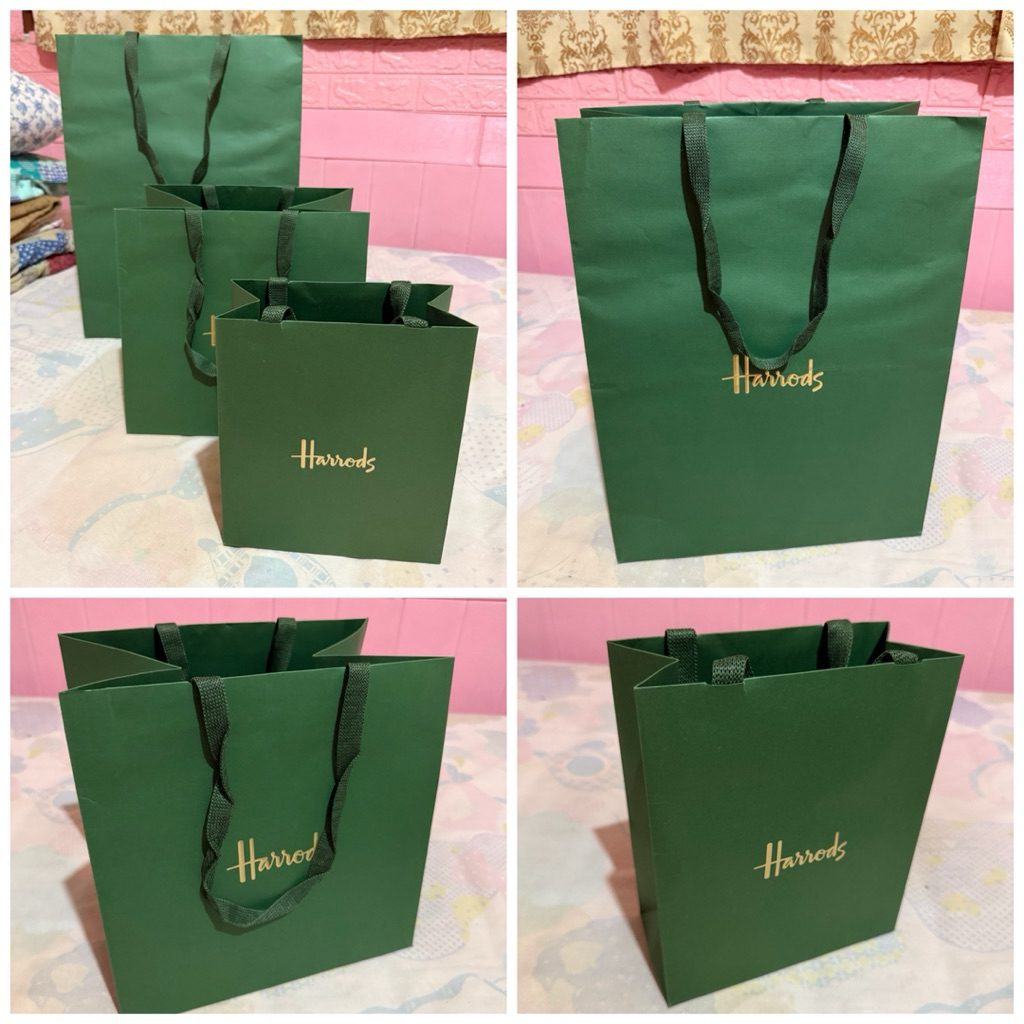 TERMURAH READY STOCK Paperbag HARRODS ORIGINAL 100% LONDON / Kantong kertas tas / Tas kado / Tas jin