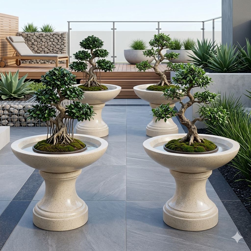 pot teraso untuk teratai atau bonsai