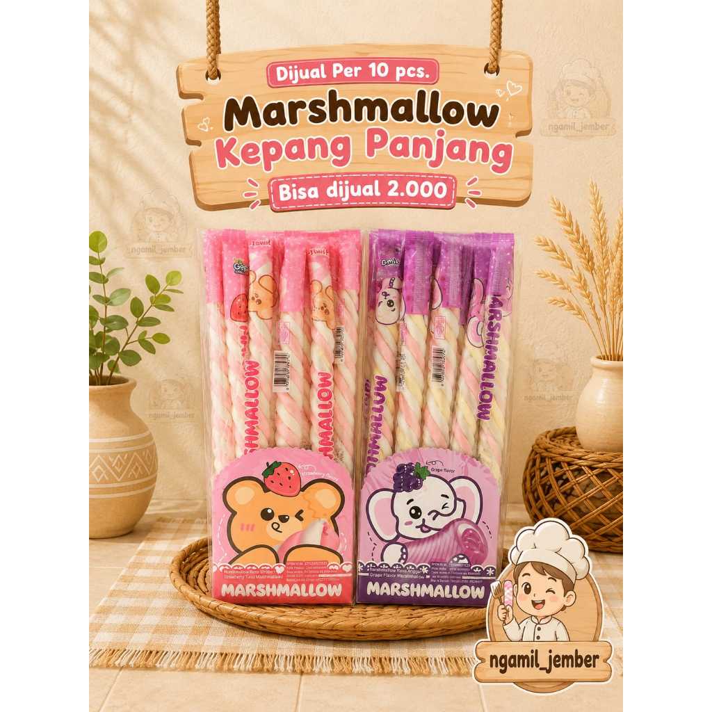 (10 pcs) MARSHMALLOW LONG KEPANG - MARSHMALOOW KEPANG PANJANG