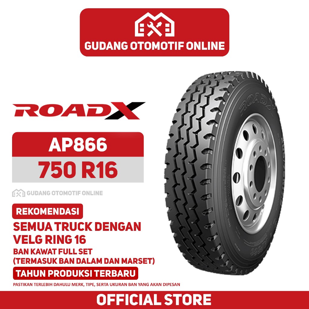 Ban Truk Roadx AP866 750 R16 16 Truck Colt Diesel Canter Ragasa 7.50 R16