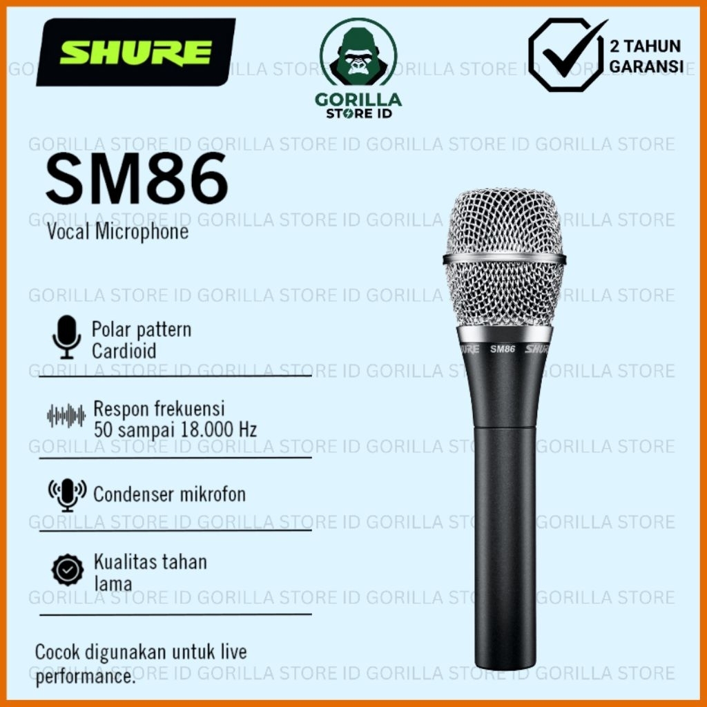 Shure SM86 Condenser Vokal Wired Microphone