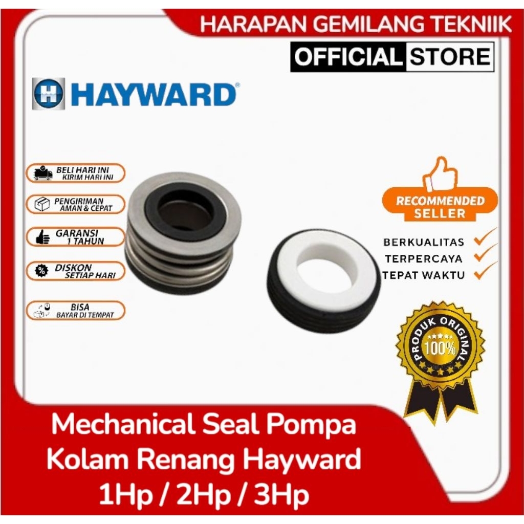 Seal Pompa Kolam Renang Hayward 1Hp 2Hp 3Hp Mechanical Seal Pompa Hayward
