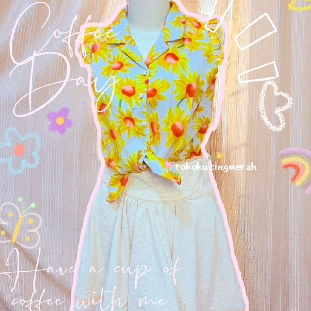 Liz lisa tops atasan bunga summer