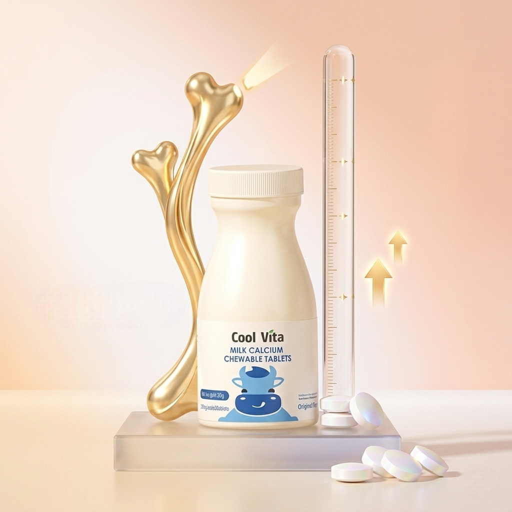 Coolvita Calcium Milk Chewable Peninggi Badan Cepat Dan Ampuh Vitamin Tinggi Kalsium Isi 30 Tablet