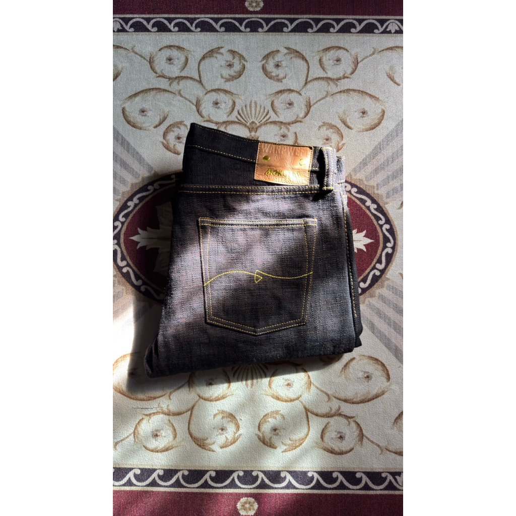 wwco WarpWeft Company  "EX-206 : Mokuzai 19.5oz size 34 Indigo Earth Denim.