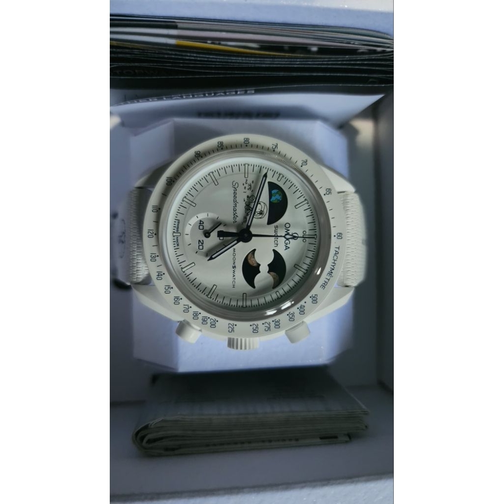 SWATCH X OMEGA LIMITED EDITION // MISSION TO EARTHPHASE MOONSHINE GOLD // ORIGINAL GARANSI AKTIF
