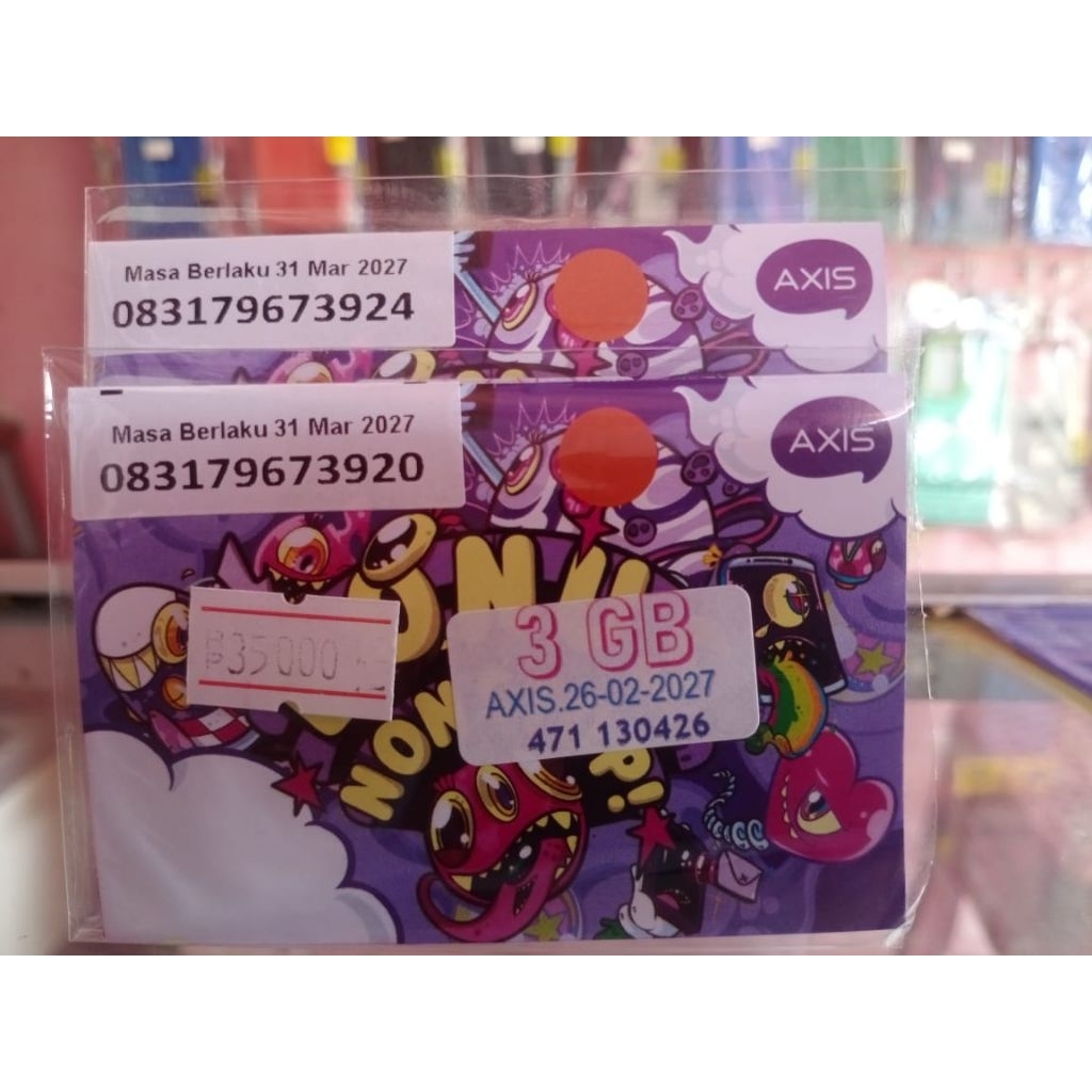 Kartu Axis kuota 3gb
