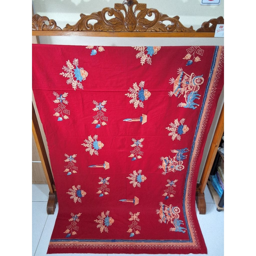 Kain Batik Motif Ondel-Ondel/Kain Batik Motif Icon Betawi/Kain Batik Kemeja Ondel Ondel/Kain Sarung 