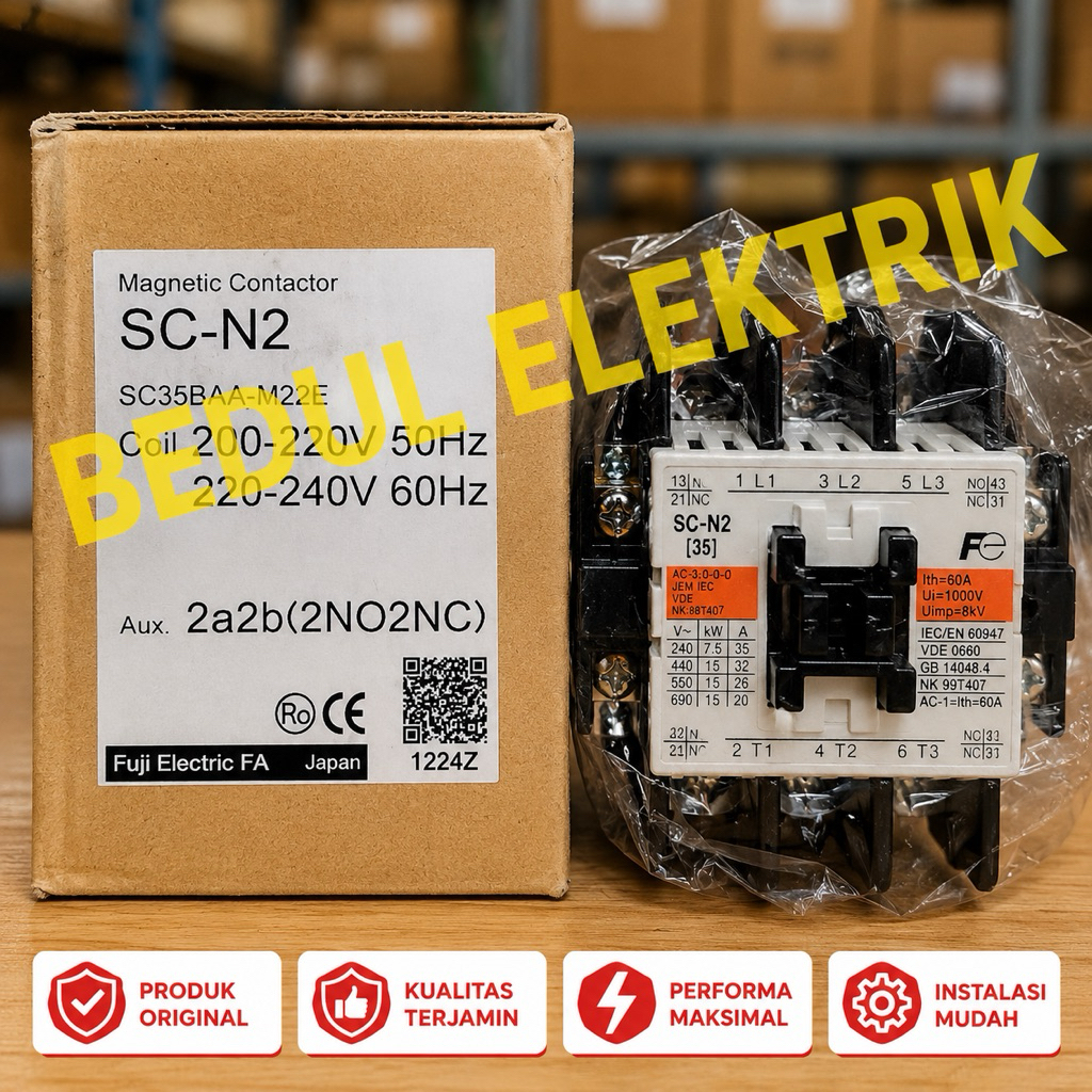 KONTAKTOR FUJI SC-N2 SCN-2 SCN2 220V ORIGINAL
