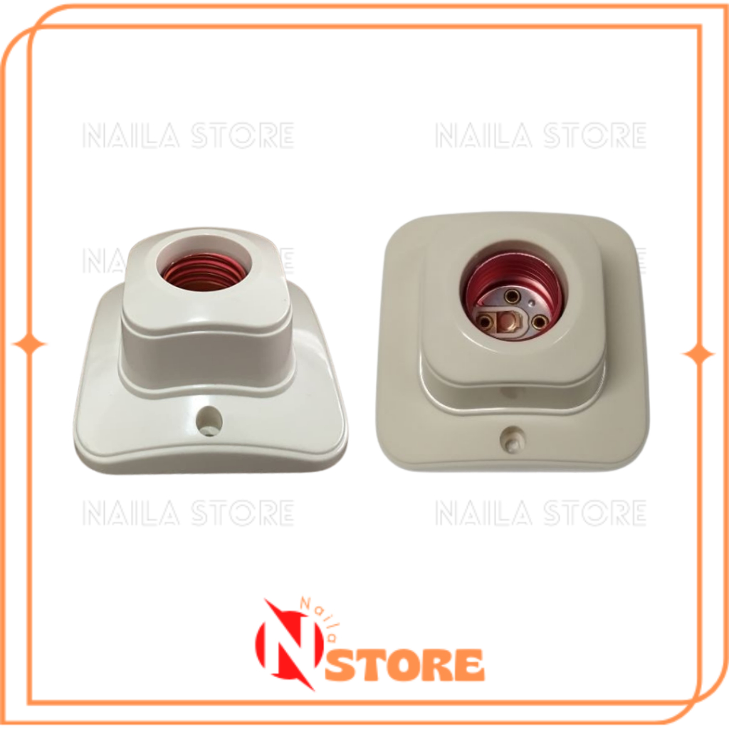 BROCO FITTING TEMPEL PLAFON OVALCREAM 1211/ FITTING TEMPEL BROCO/FITTING LAMPU BROCO CREAM BERKUALIT