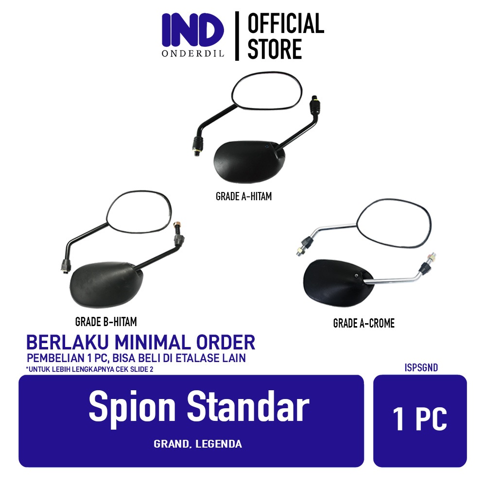 GROSIR IND Onderdil Spion Standar Model Grand Semua Jenis Motor Honda Drat Kanan Beat Lama FI eSP Me