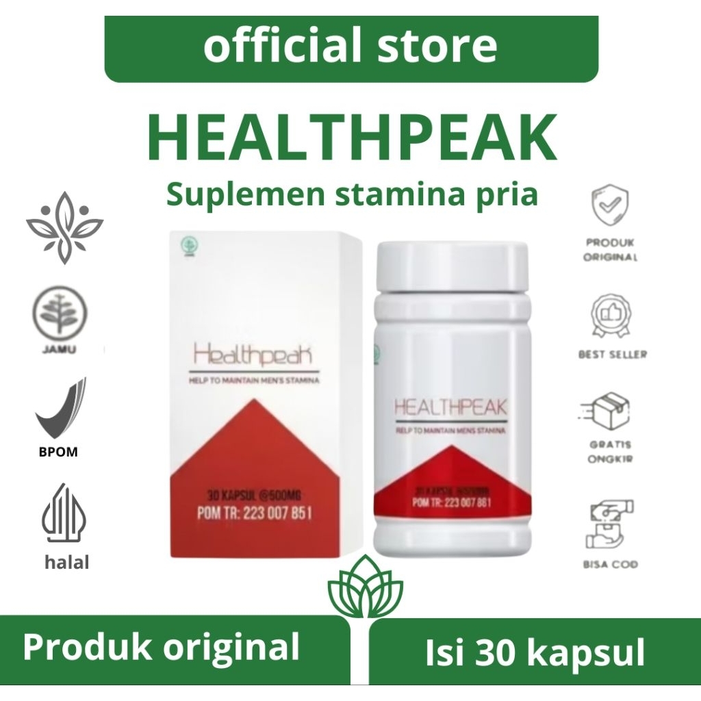 Healthpeak Asli Original Obat Herbal Ampuh Untuk Kesehatan Stamina Pria Bpom