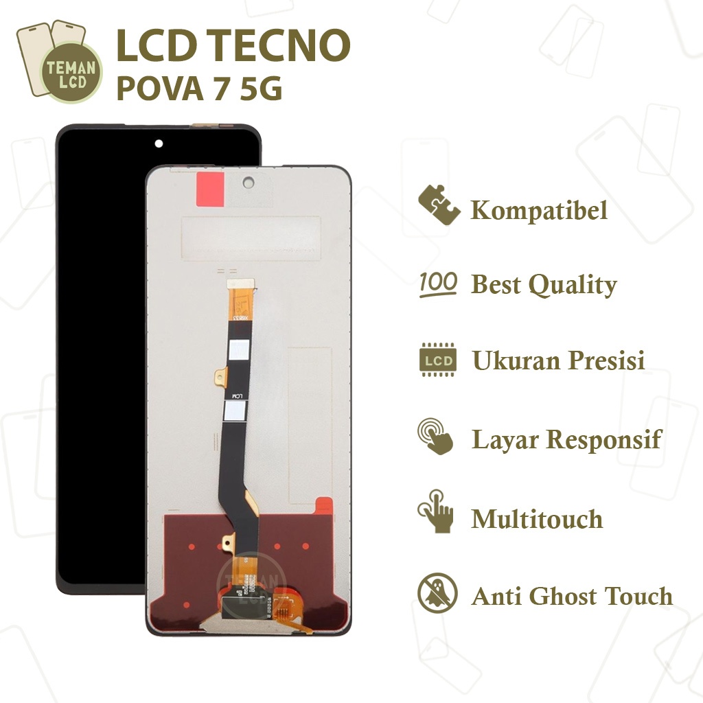 LCD Tecno Pova 7 5G - Original 100% Fullset Touchscreen