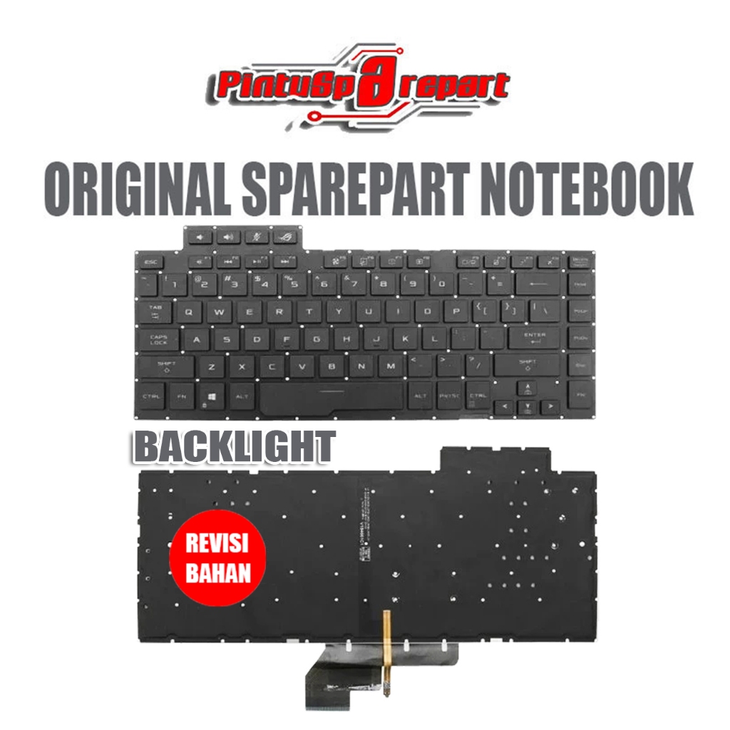(GENUINE BACKLIGHT 4 PIN) ORIGINAL KEYBOARD ASUS ROG ZEPHYRUS GA502 GX502 GA502G GA502D GA502DU NEW