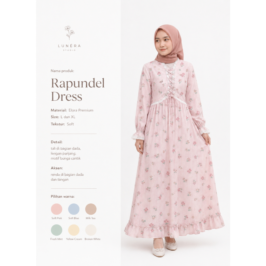 RAPUNDEL DRESS VINTAGE FLOWERS