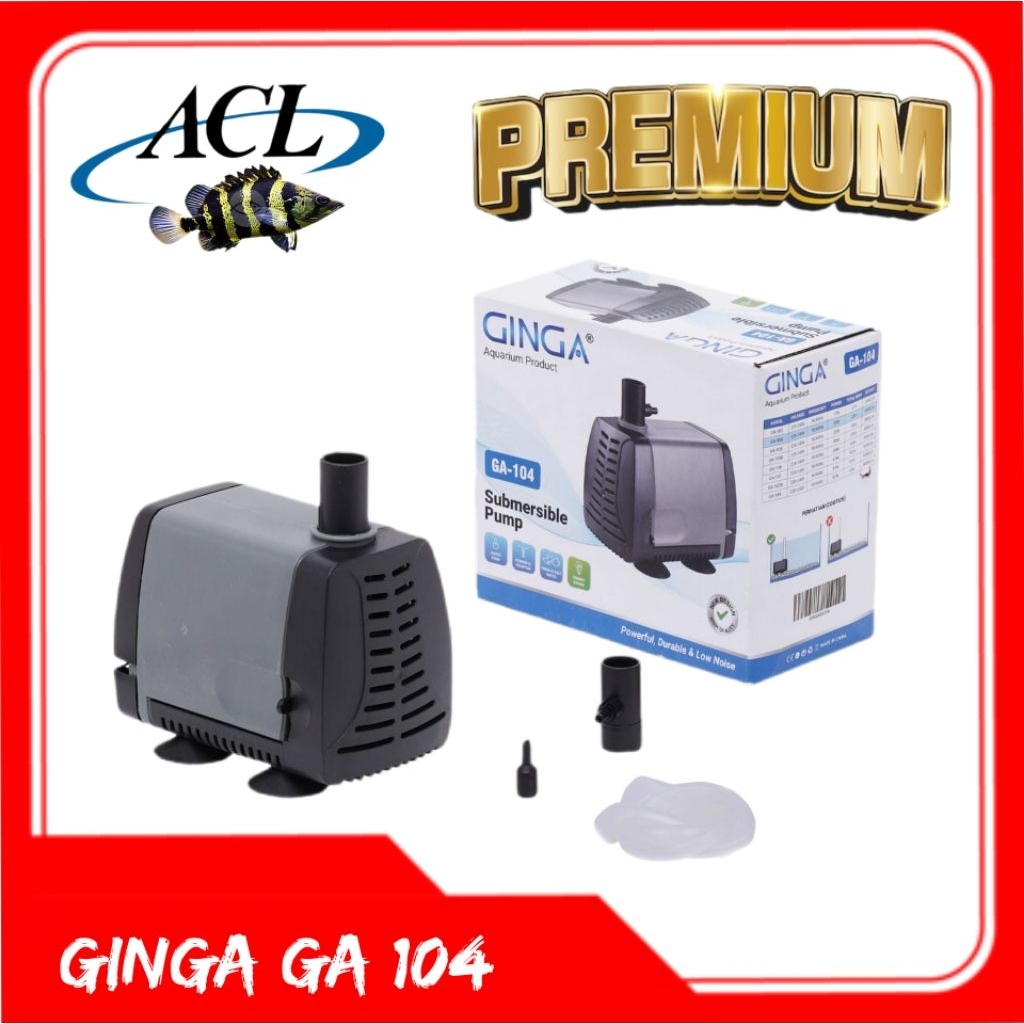 POMPA CELUP AQUARIUM KOLAM GINGA 104 WATER PUMP AQUARIUM LOW WATT