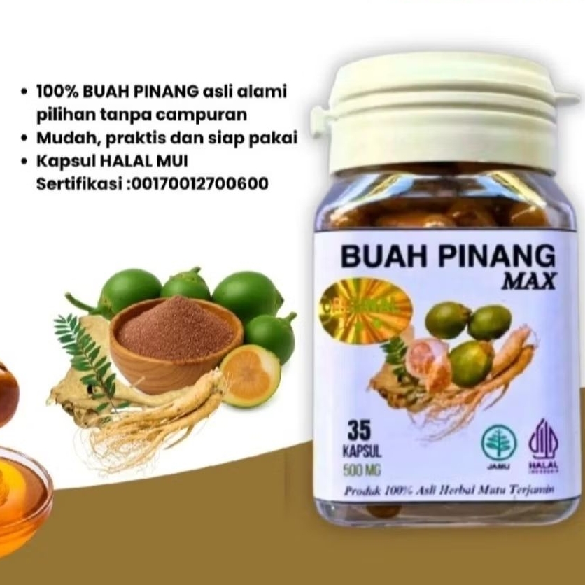 Kapsul Pinang MAX Original isi 35Kapsul - Kapsul Buah Pinang / Jambe