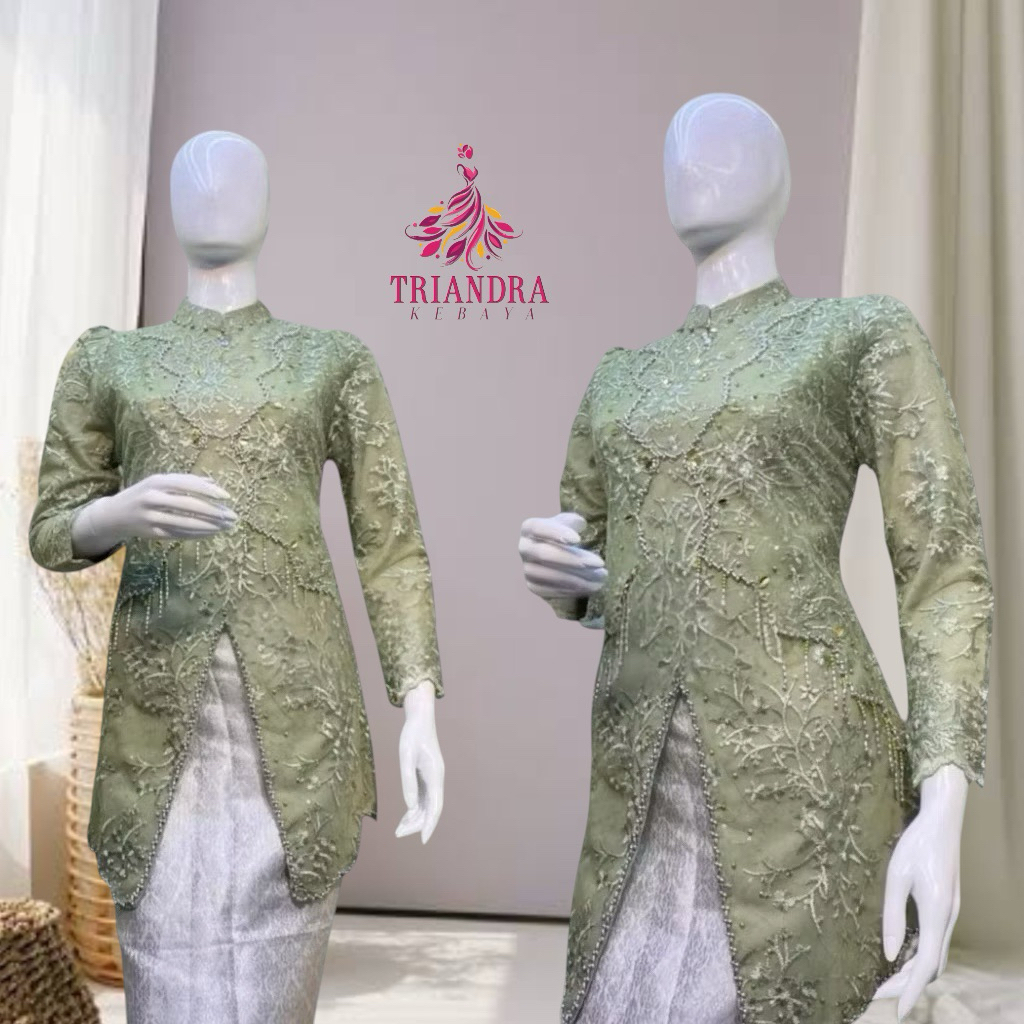 Kebaya Glamor Modern Full payet/Kebaya Lamaran/Kebaya wisuda/Kebaya Perpisahan/Kebaya Seragaman kelu