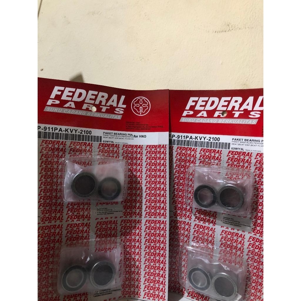 BEARING PULLY SET FEDERAL VARIO / BEAT KARBU / SCOOPY SPACY FP-911PA-KVY-2100 ORIGINAL FEDERAL