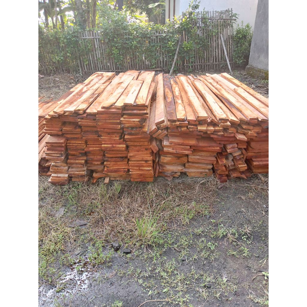 Kayu mahoni/mahogani lebar 7cm×tebal 1,7cm