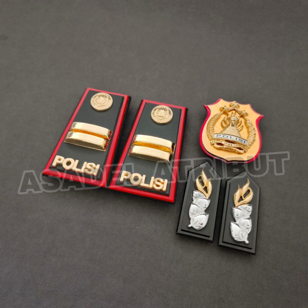 SET KOMPLIT PANGKAT IPTU PDH FULL MIKA LIS MERAH / PANGKAT IPTU PDH POLRI / PANGKAT IPTU PDH FULL MI