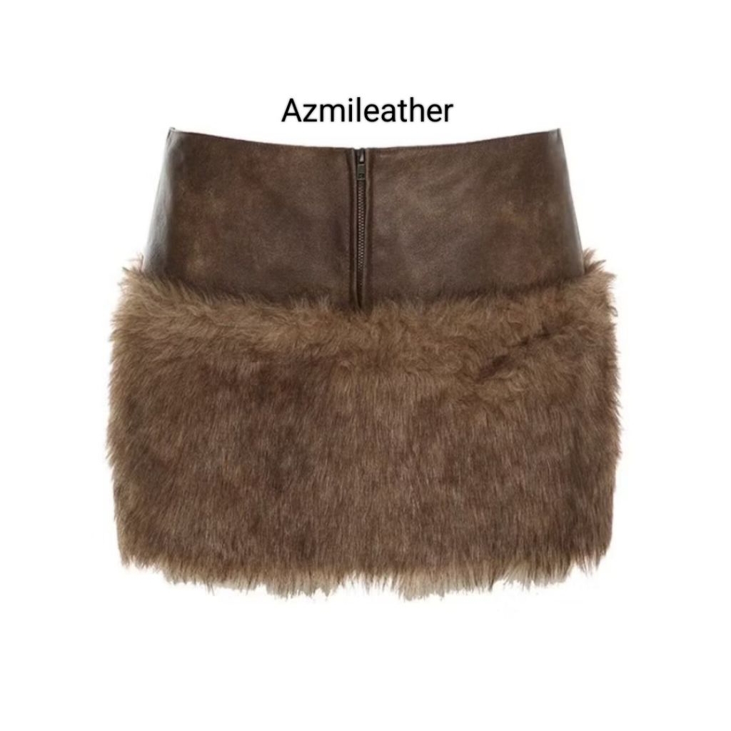 rok kulit wanita / rok mini  / rok kulit