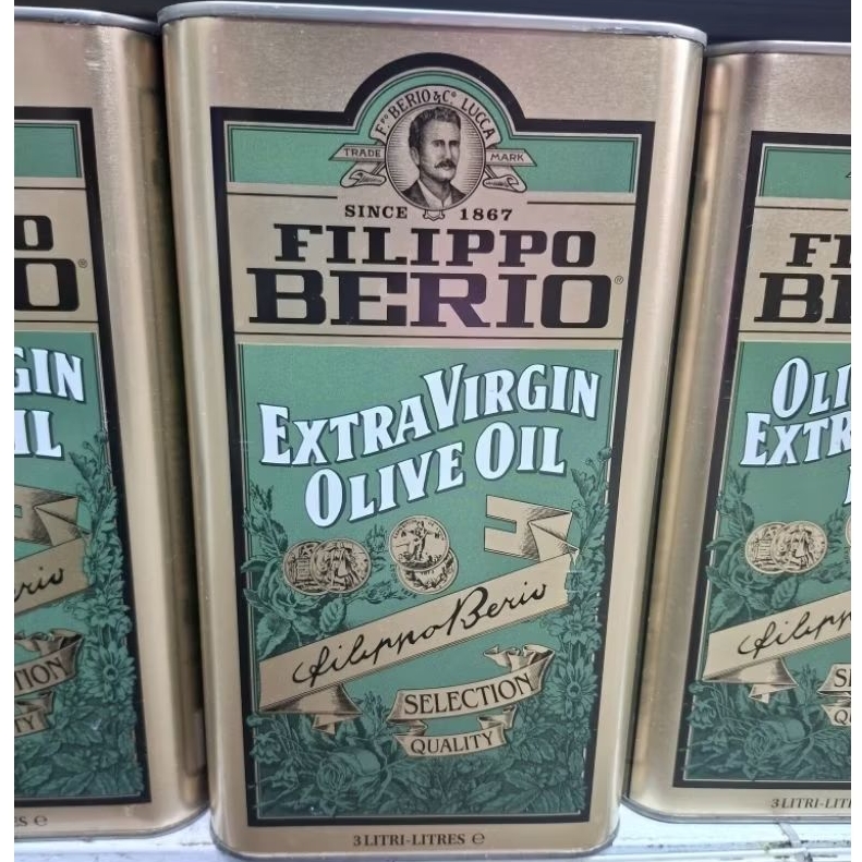 Filippo Berio Extra Virgin Olive Oil | minyak Filippo Berio Extra Virgin olive oil / 3liter