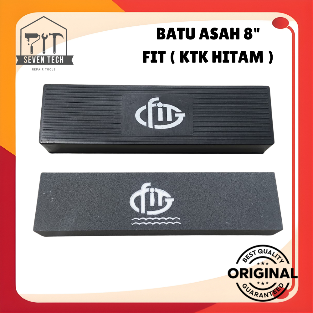[KTK HITAM]BATU ASAH PISAU 8" FIT/BATU GOSOK 8" FIT BATU ASAHAN PISAU 2 SISI HALUS KASAR