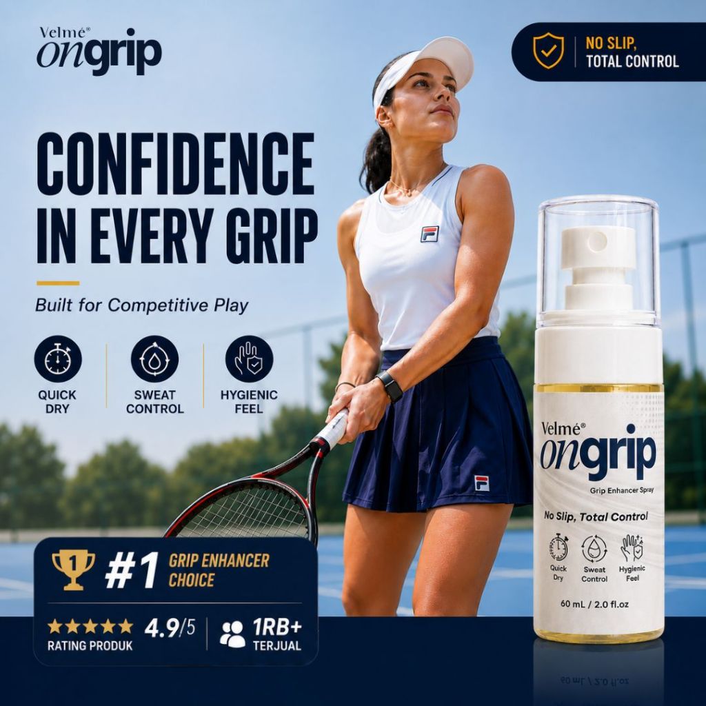 Velmé OnGrip - Grip Spray Anti Licin untuk Tennis Padel Badminton