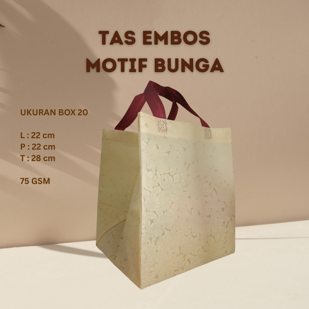 Tas hajatan embos, tas besek tas embos ukuran 20