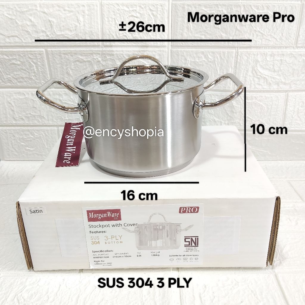 PANCI BIMA 16cm 18cm STAINLESS STEEL SUS 304 3 PLY
