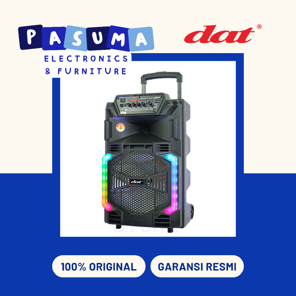 SPEAKER DAT DT-1220 ECO+ SPEAKER TROLI DAT DT1220 ECO+ SPEAKER 12 INCH SPEAKER PORTABLE DAT SPEAKER 