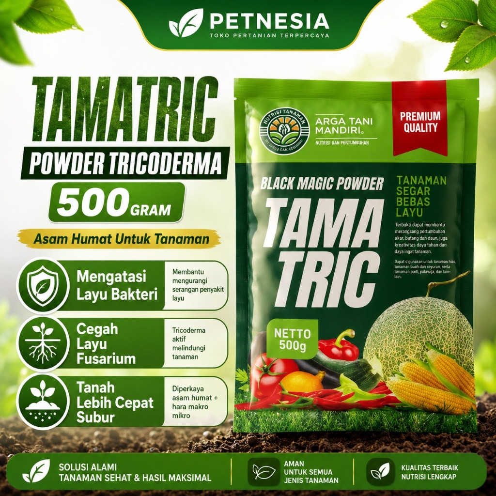 TAMATRIC POWDER TRICODERMA 500 GRAM - Asam Humat Untuk Tanaman