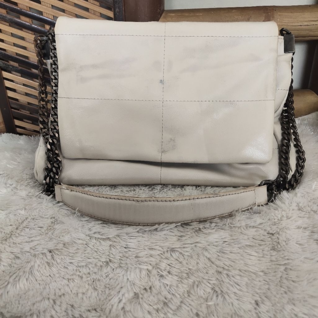PL tas bahu shoulder bag tali rantai Zara bw