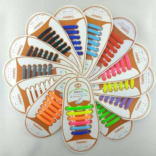 Coolnice Kids Tali Sepatu Original Karet Silikon Tali Sepatu Coolnice Original Anak Sepasang