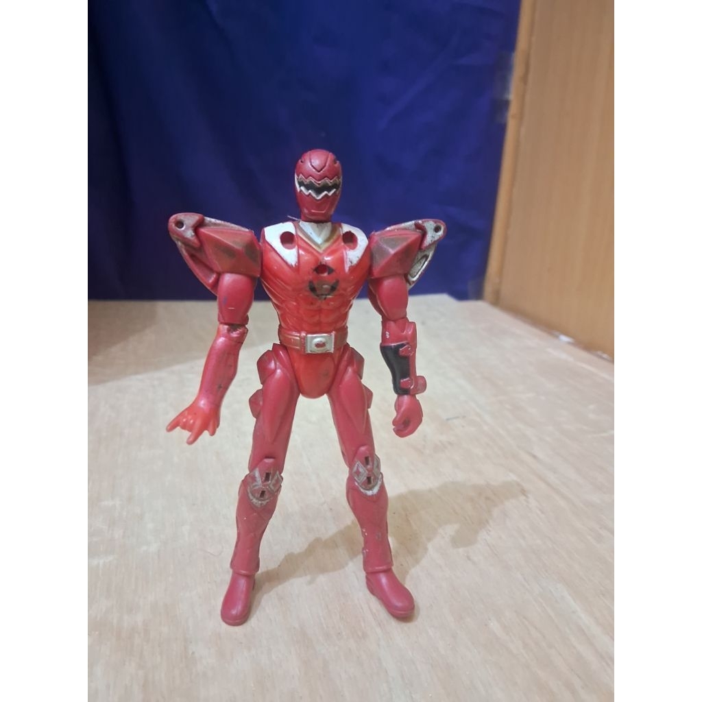 Mainan Action Figure Power Rangers Dino Thunder Red Ranger Fusion Triassic Abaranger Mihty Moprhin F