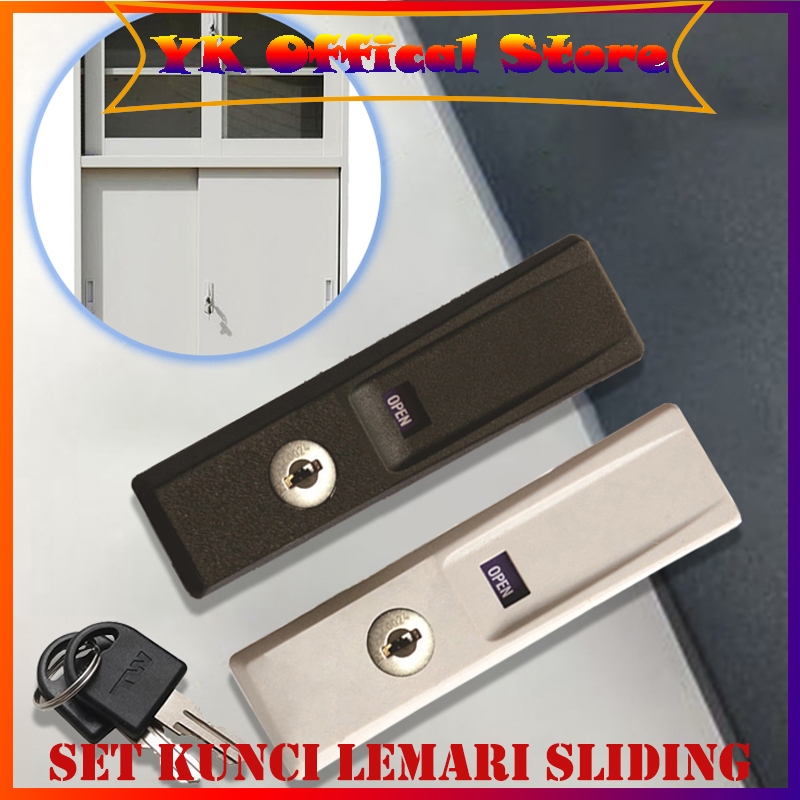 1 Set Kunci Lemari Sliding Kunci Lemari Sleding Pintu Geser Kunci Lemari Arsip Kunci Filing Cabinet 