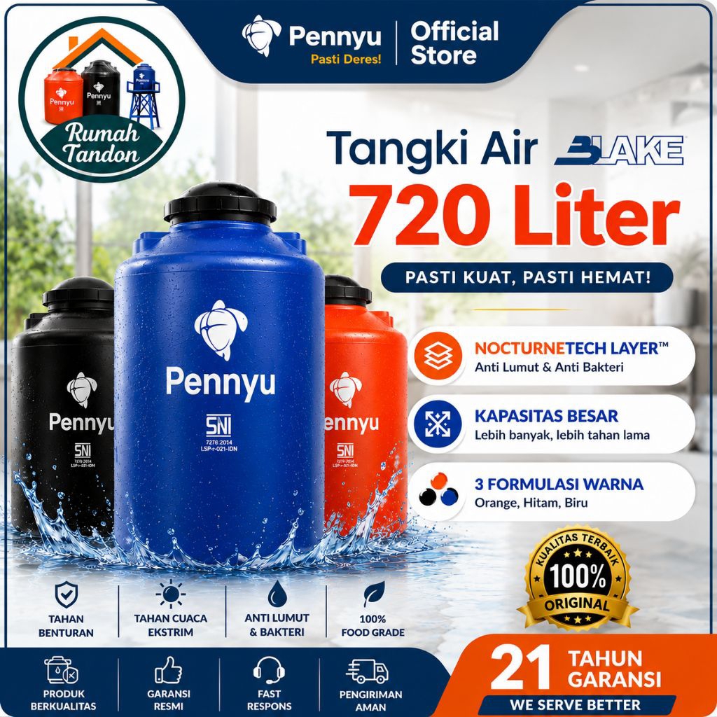 Tandon/Toren/Tangki Air PENNYU BLAKE Kapasitas 720 Liter