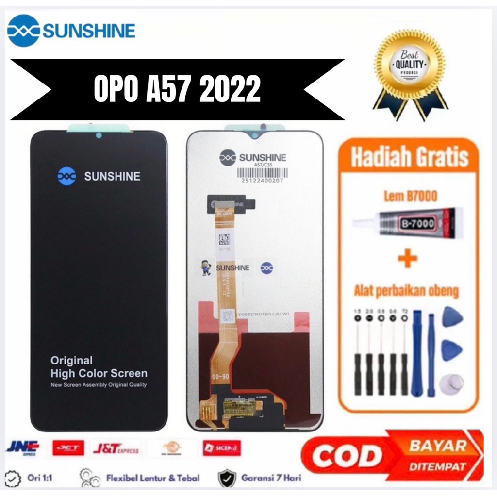 Lcd Touchscreen Opo A57 2022 Fullset Original Gratis lem obeng