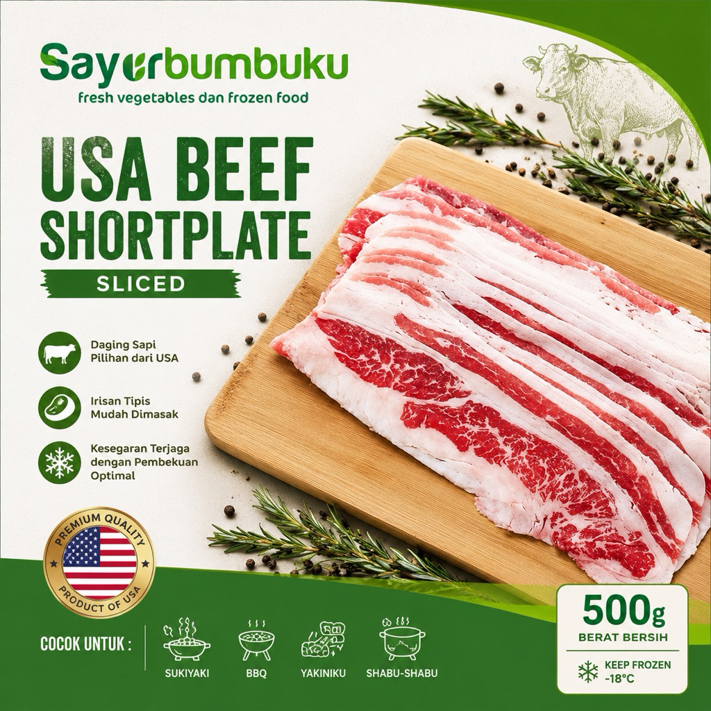 USA Beef Shortplate sliced 500g