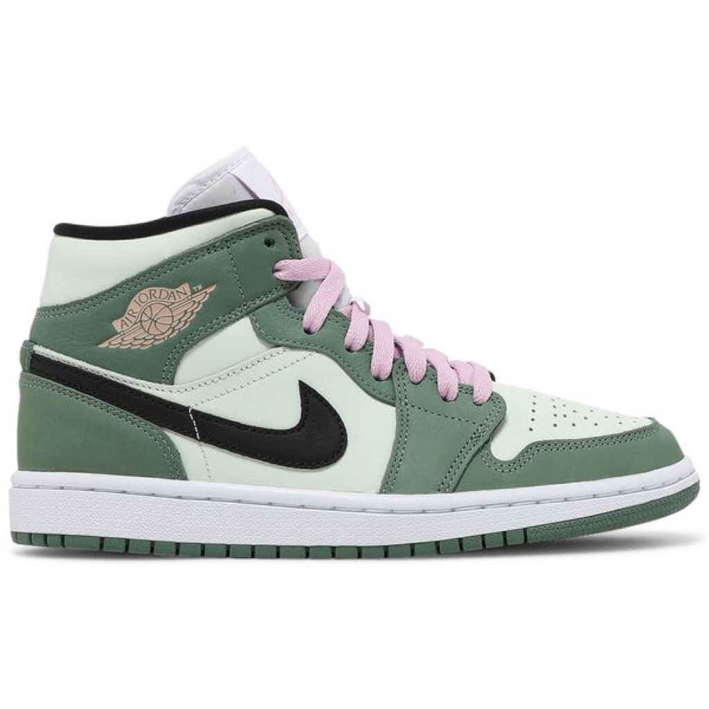 ( Abuy project ) Sepatu Sneakers Air Jordan 1 Mid Dutch Green