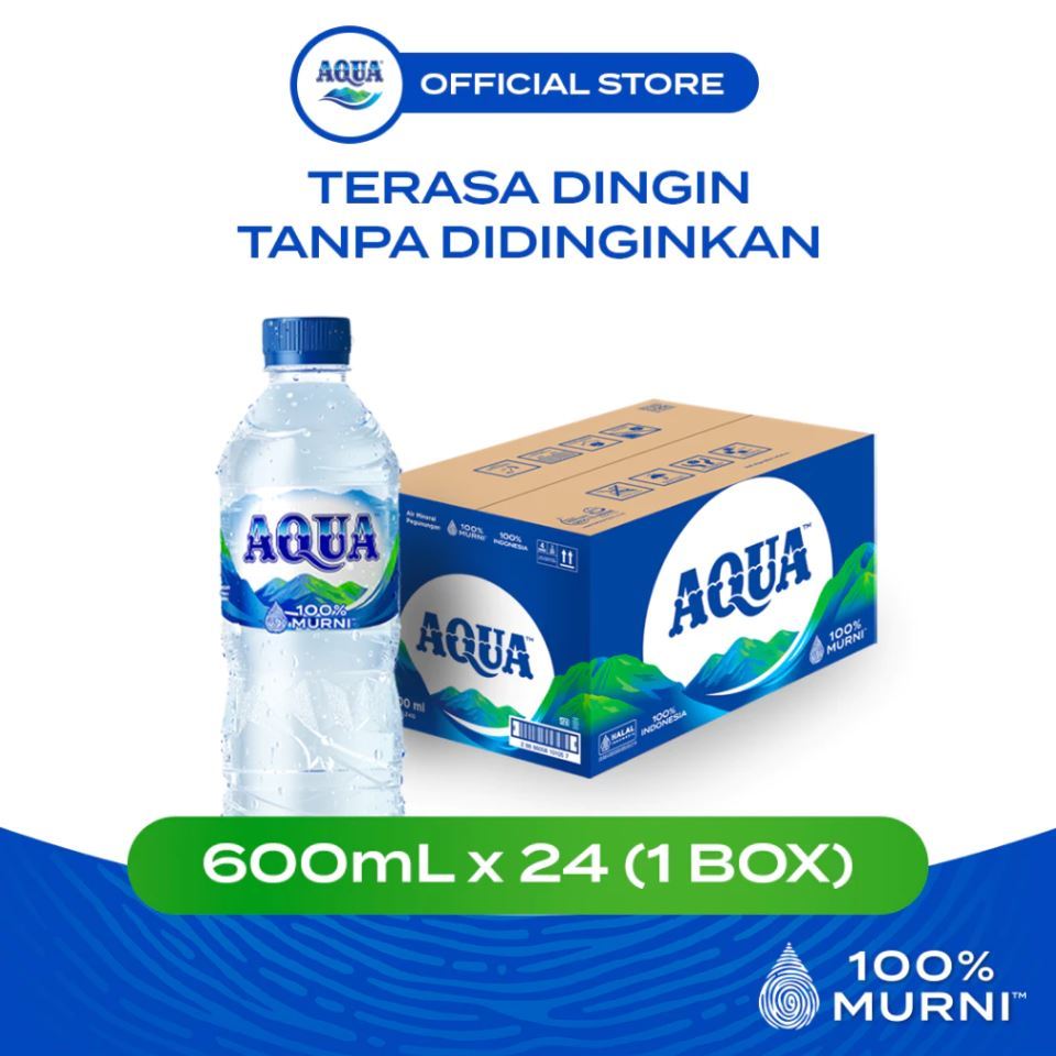 AQUA 600ml 1 Dus (24 Botol)
