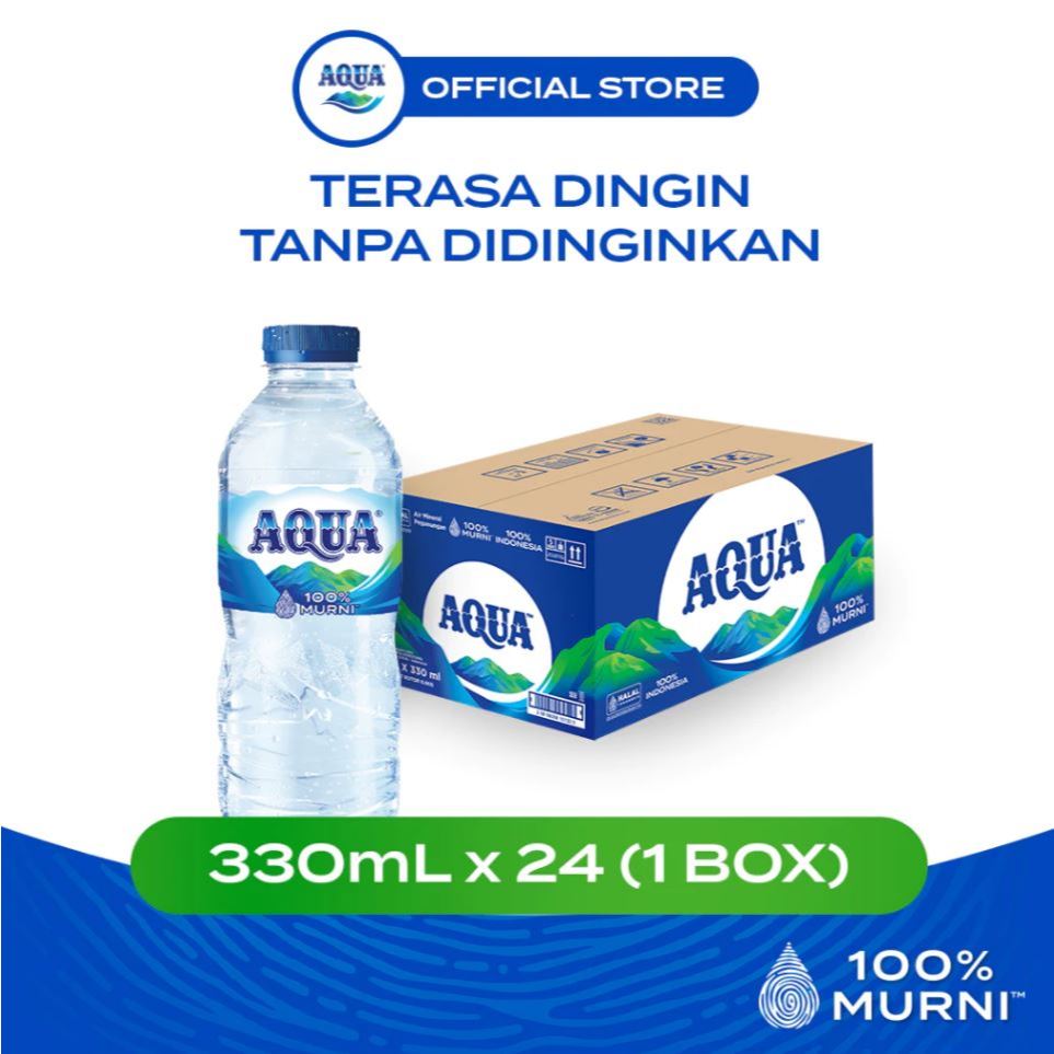 AQUA 330ml 1 Dus (24 Botol)