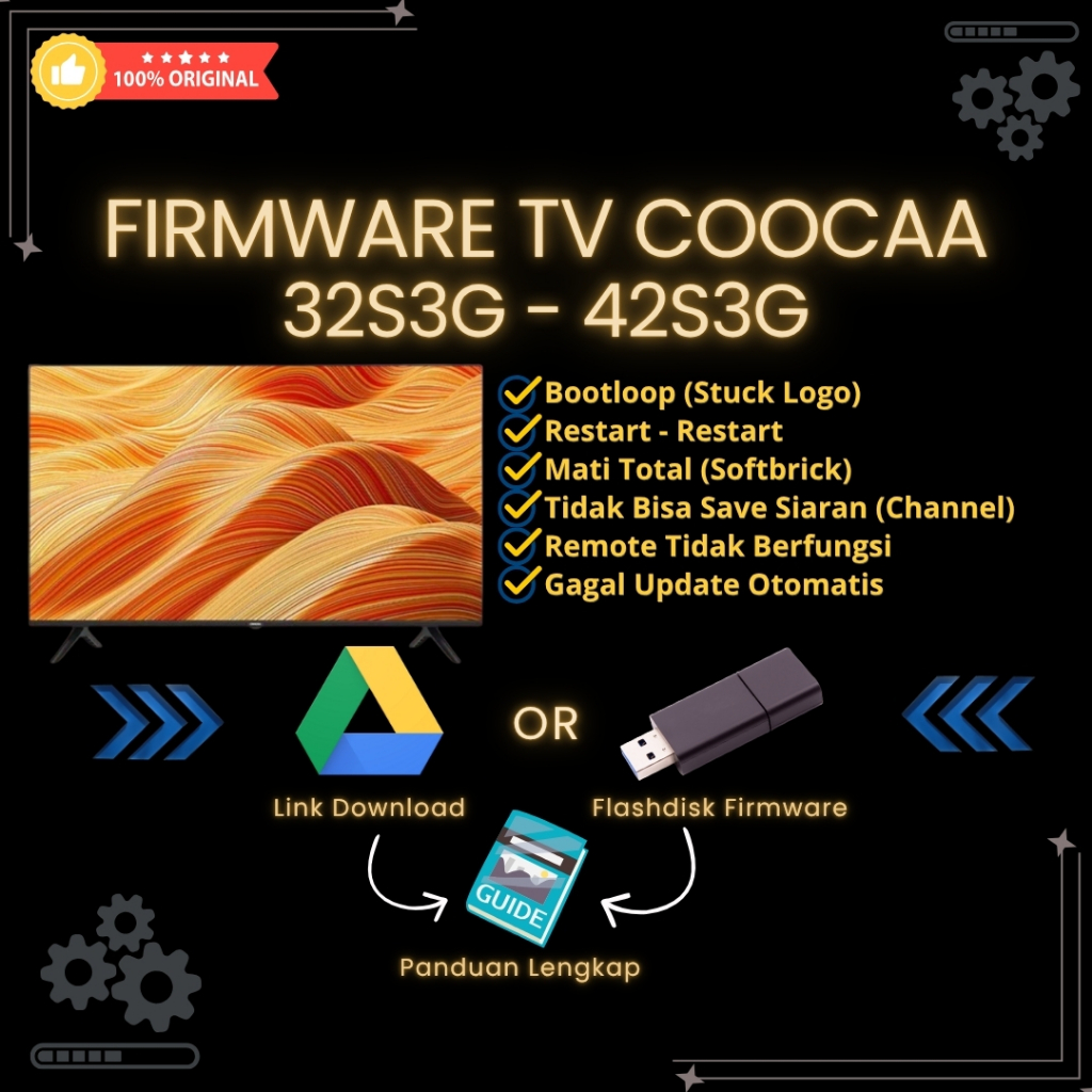 FIRMWARE COOCAA S3G 32S3G 42S3G - STUCK LOGO BLANK DISPLAY FIX PROBLEM
