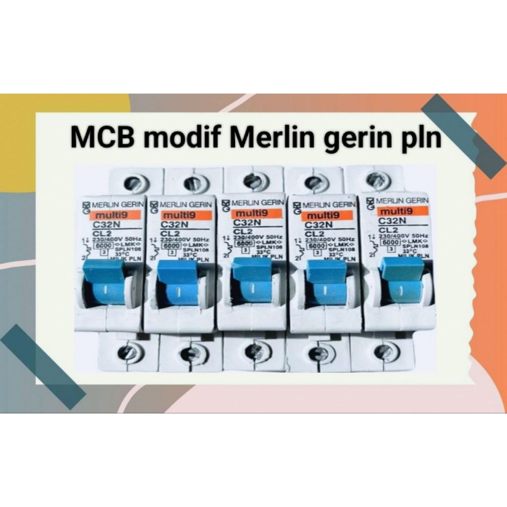 MCB modif Merlin gerin pln 1pas original anti jeglek siap pakai di jamin normal