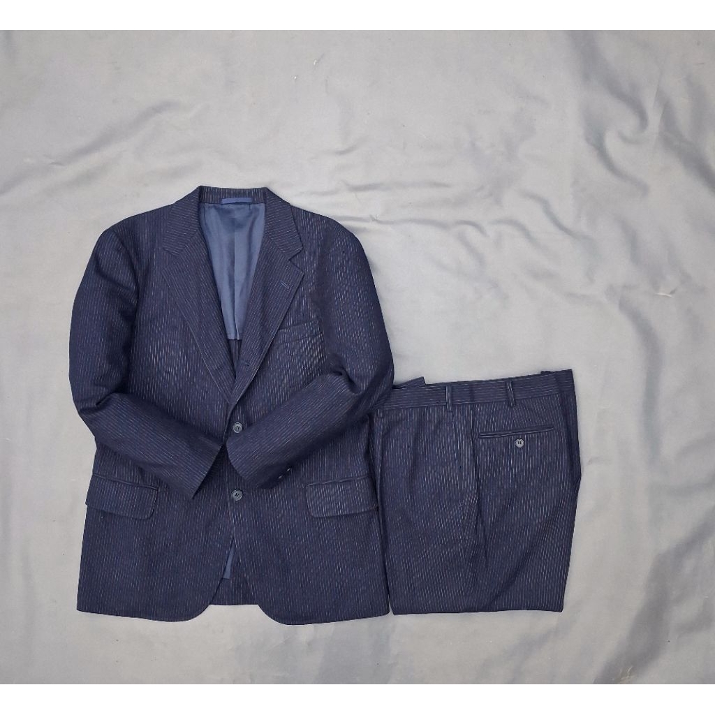 R15/jas setelan premium bahan wool warna biru sakur/size L/setelan jas pria/setelan pria formal/jas 
