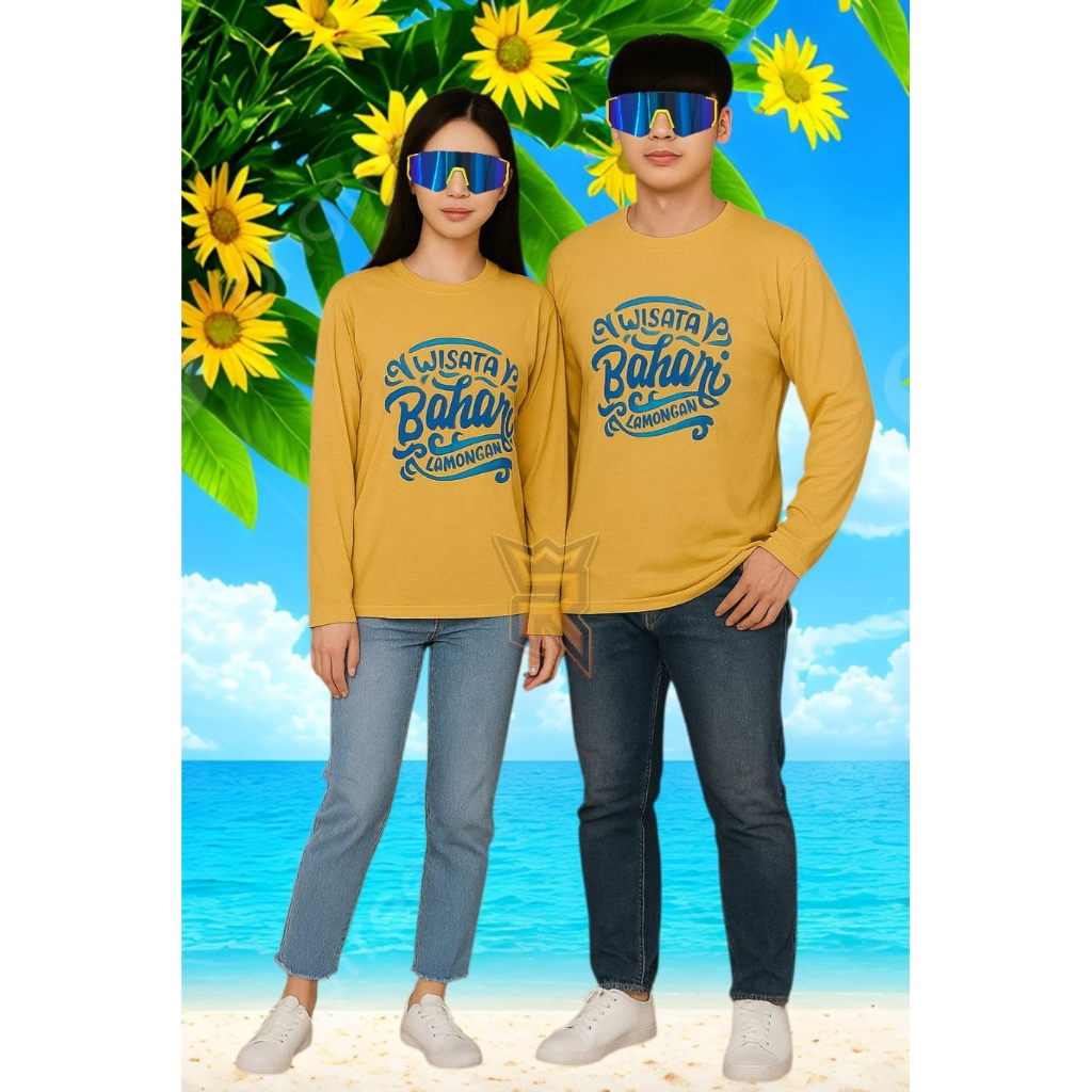 kaos wisata bahari lamongan gradasi panjang