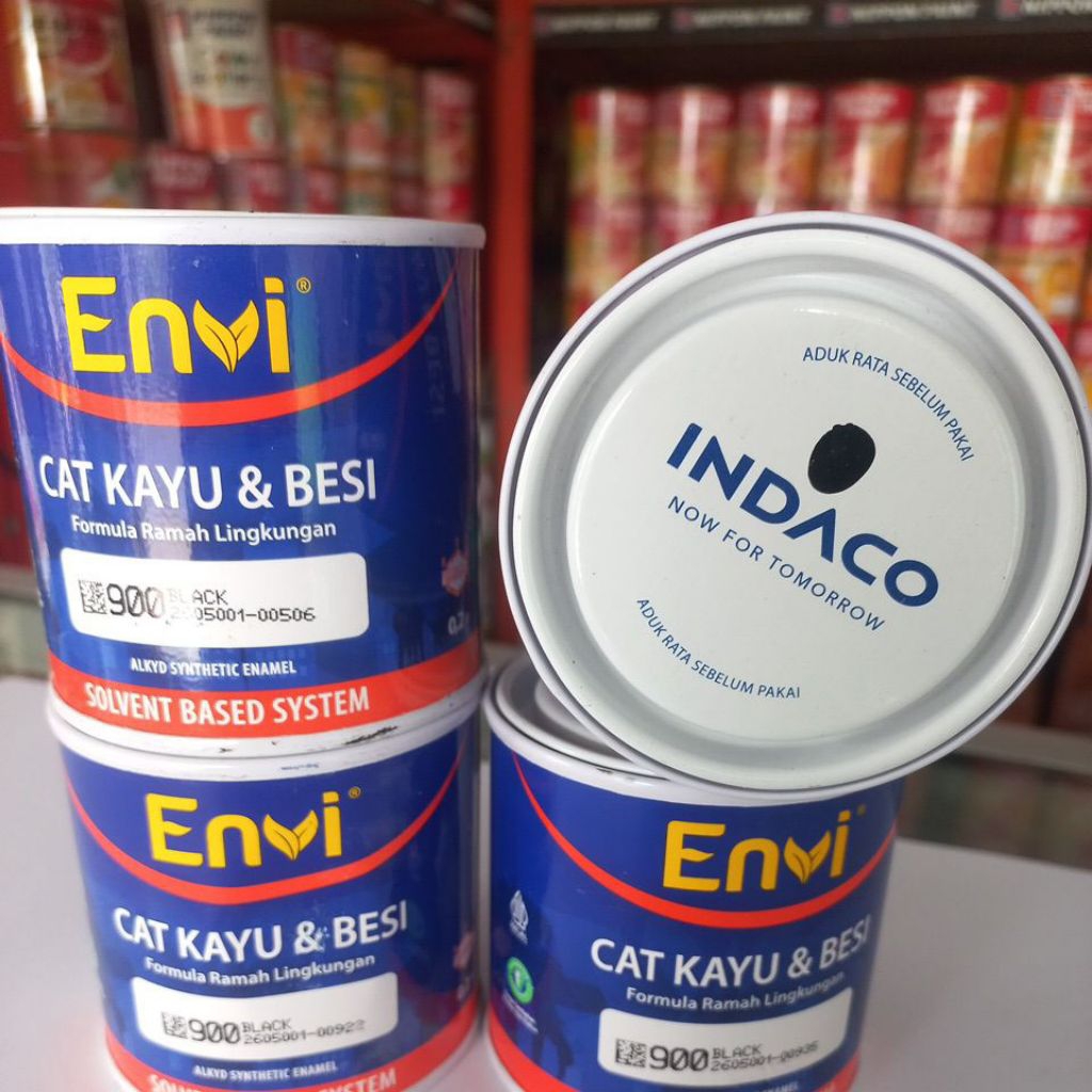 CAT KAYU BESI ENVI 200CC HITAM