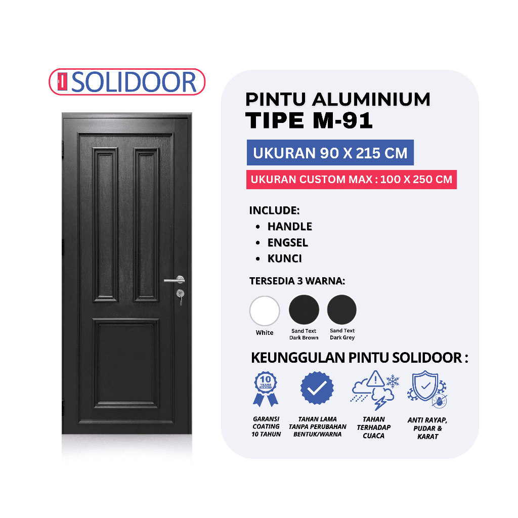 Pintu Aluminium Solidoor M-91